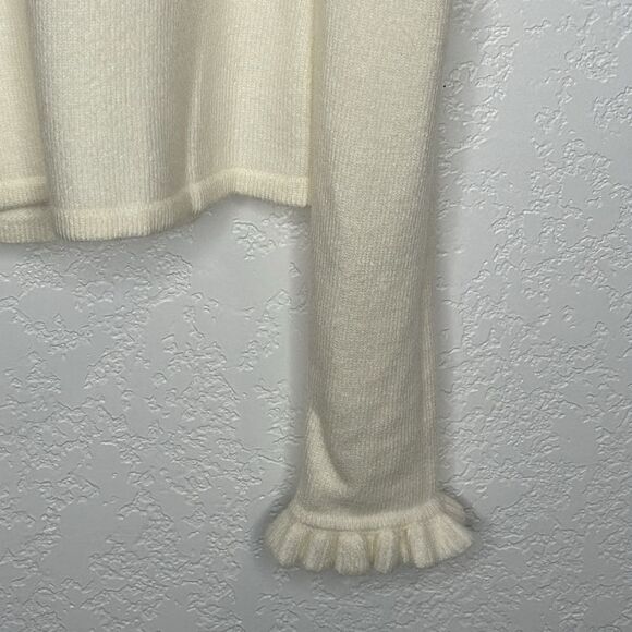 NWT LPA Marie Sweater Open Back Puff Sleeves in Cream Revolve Small - Picture 4 of 11